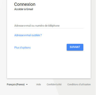 Connexion compte Gmail